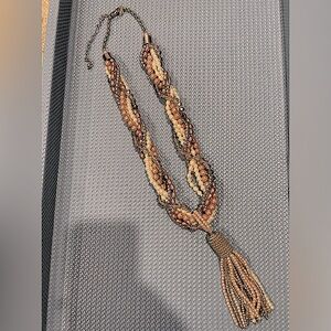 NWOT Chico’s Pearl & Crystal Mix Necklace